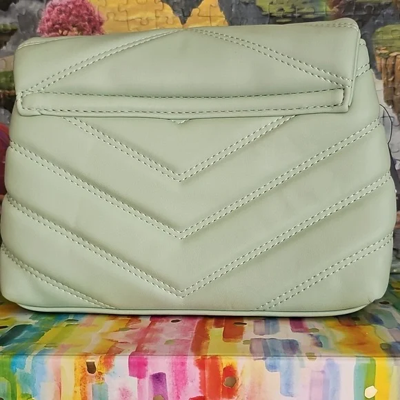 Mint Green Quilted Women's Bag - Picture 2 of 7